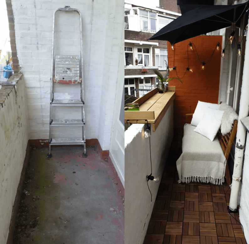 mur de balcon peint