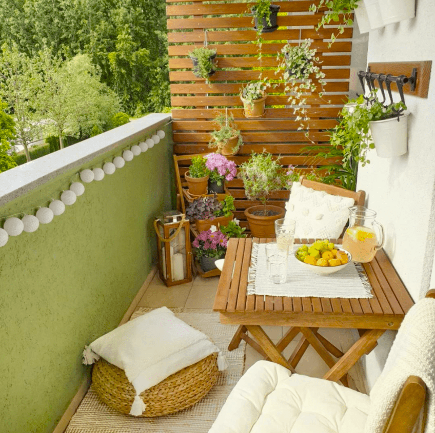 mur de balcon peint