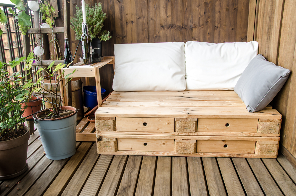 chaise de palette de balcon